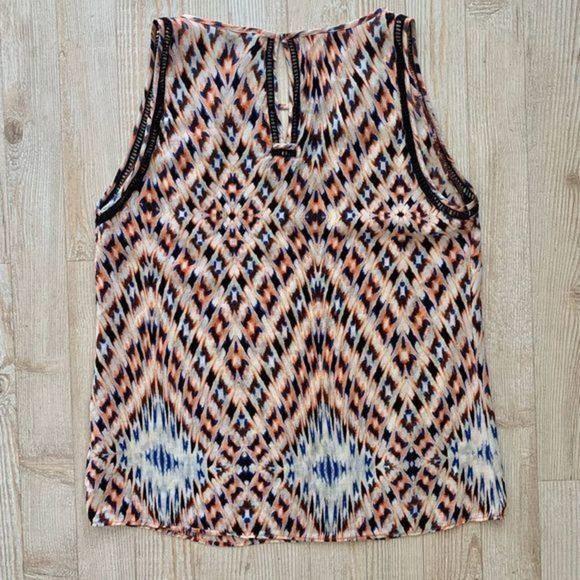 𝅺Greylin Geometric Printed Chiffon Tank Size XS‎ - Picture 5 of 7